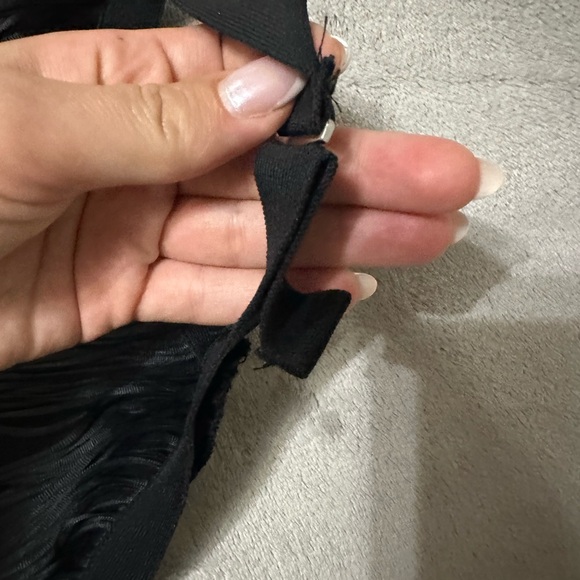 Karen Millen Black Tiered Fringe Bandage Knit dress - Picture 7 of 16